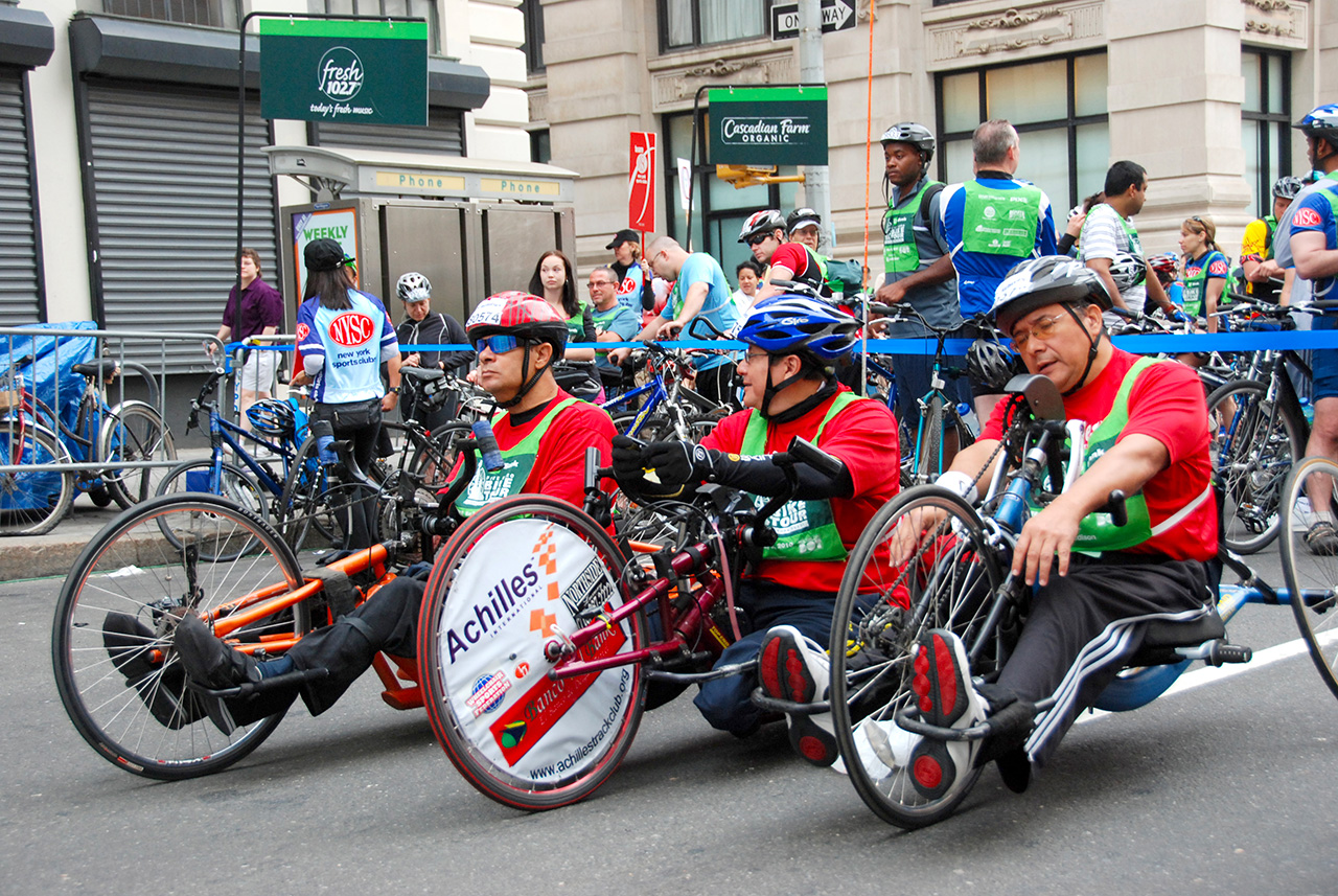 New York Five Boro Bike Tour,
Credit Photo Achilles International via Flickr