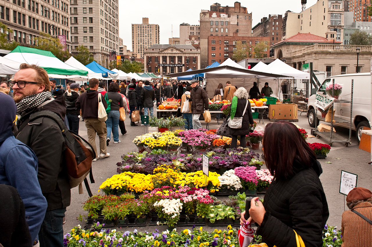 Union Square Greenmarket New York,
Credit Photo Jazz Guy via Flickr