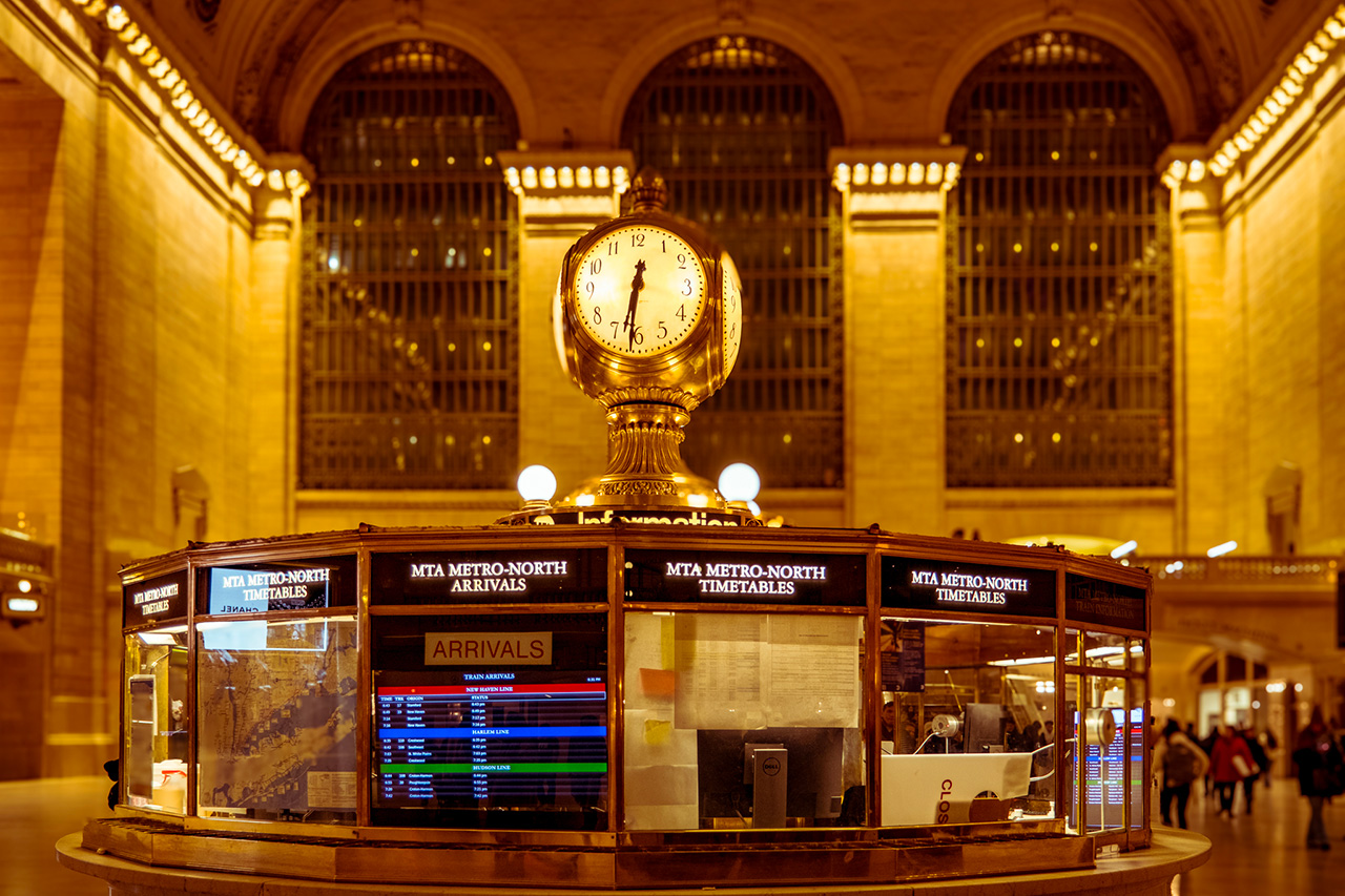 Grand Central Terminal horloge,
Credit Photo Sharon Mollerus via Flick