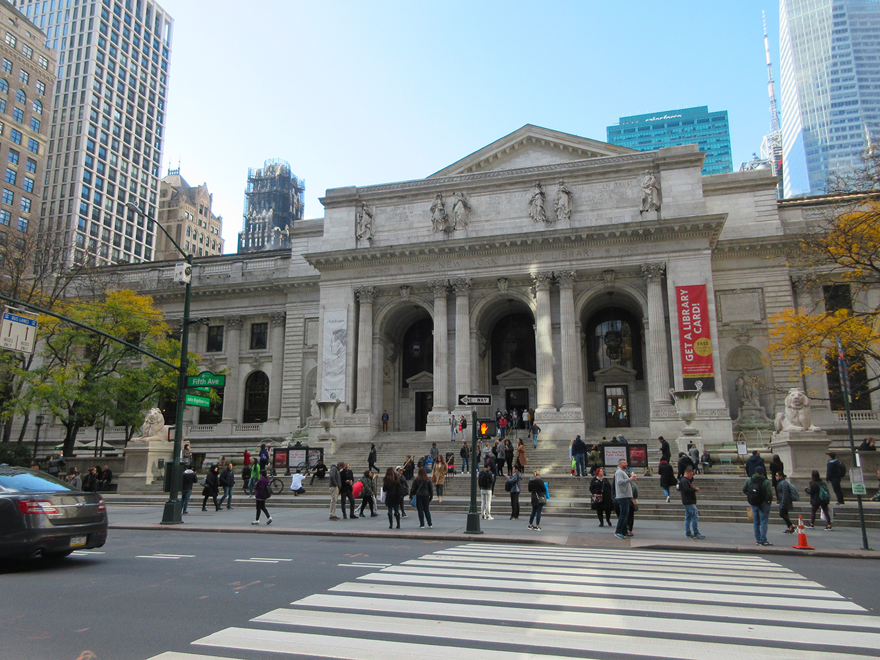 New York Public Library entrée lions,
Credit Photo Brecht Bug via Flickr