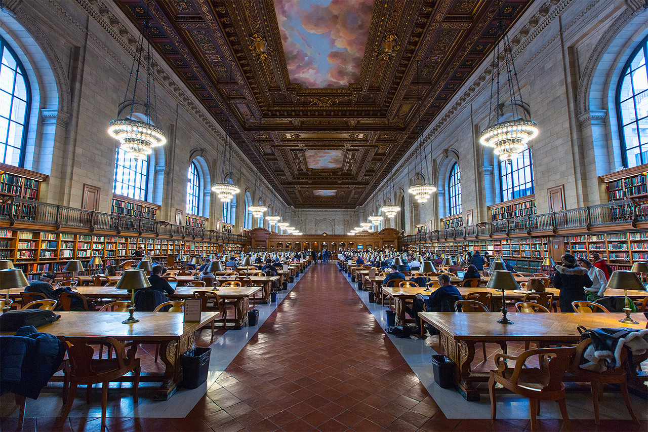 New York Public Library rose main reading room,
Credit Photo saebaryo via Flickr