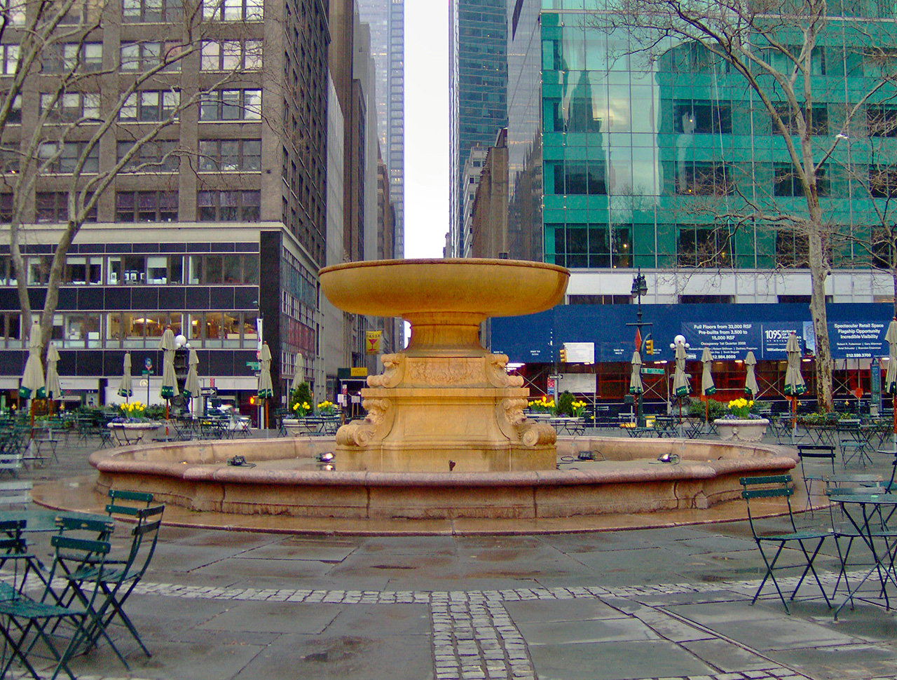 Bryant Park Josephine Shaw Lowell Memorial Fountain
Credit Photo Peter Roan via Flickr